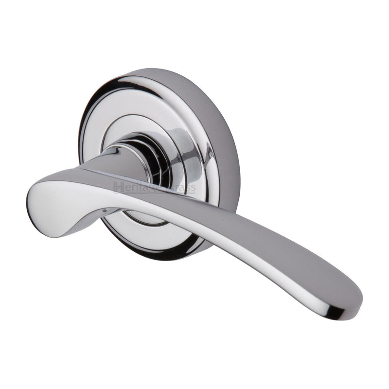 Heritage Brass Sophia Door Handle on Round Rose