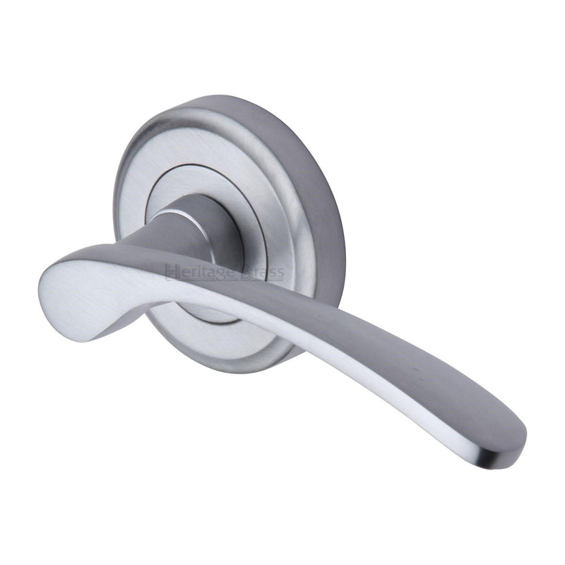 Heritage Brass Sophia Door Handle on Round Rose