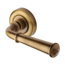 Heritage Brass Colonial Door Handle on Round Rose