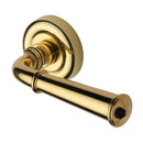 Heritage Brass Colonial Door Handle on Round Rose