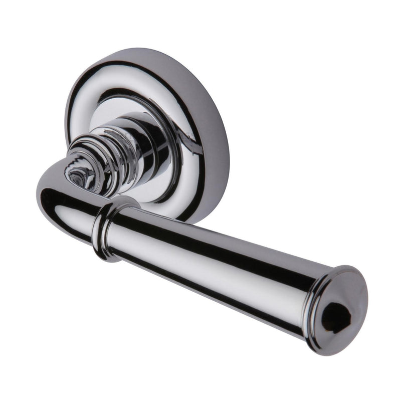 Heritage Brass Colonial Door Handle on Round Rose