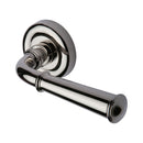 Heritage Brass Colonial Door Handle on Round Rose