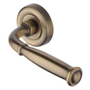 Heritage Brass Lincoln Door Handle on Round Rose
