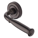 Heritage Brass Lincoln Door Handle on Round Rose