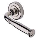 Heritage Brass Lincoln Door Handle on Round Rose