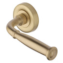Heritage Brass Lincoln Door Handle on Round Rose