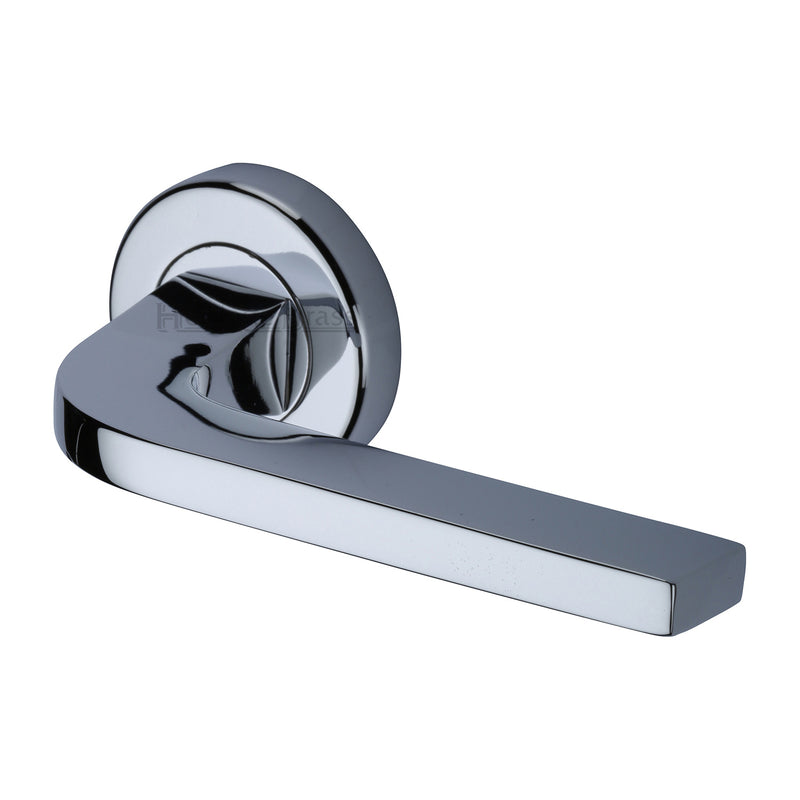 Heritage Brass Bellagio Door Handle on Round Rose