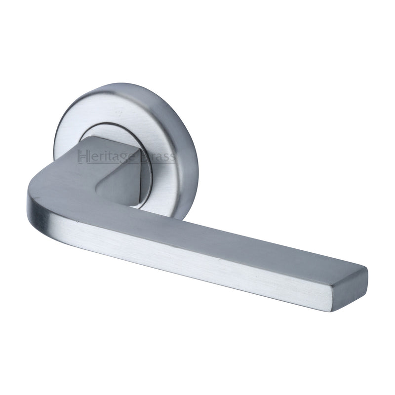 Heritage Brass Bellagio Door Handle on Round Rose