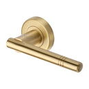 Heritage Brass Alicia  Door Handle on Round Rose