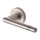 Heritage Brass Alicia  Door Handle on Round Rose