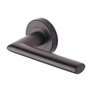 Heritage Brass Admiralty Door Handle on Round Rose