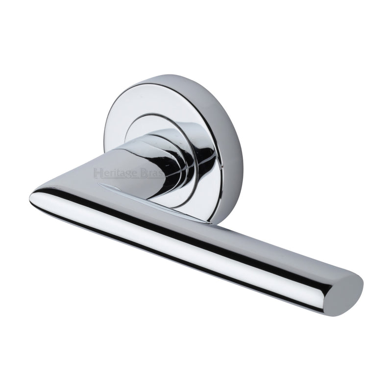Heritage Brass Admiralty Door Handle on Round Rose