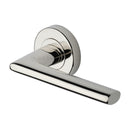 Heritage Brass Admiralty Door Handle on Round Rose