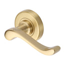 Heritage Brass Bedford Door Handle on Round Rose