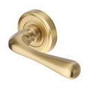 Heritage Brass Charlbury Door Handle on Round Rose