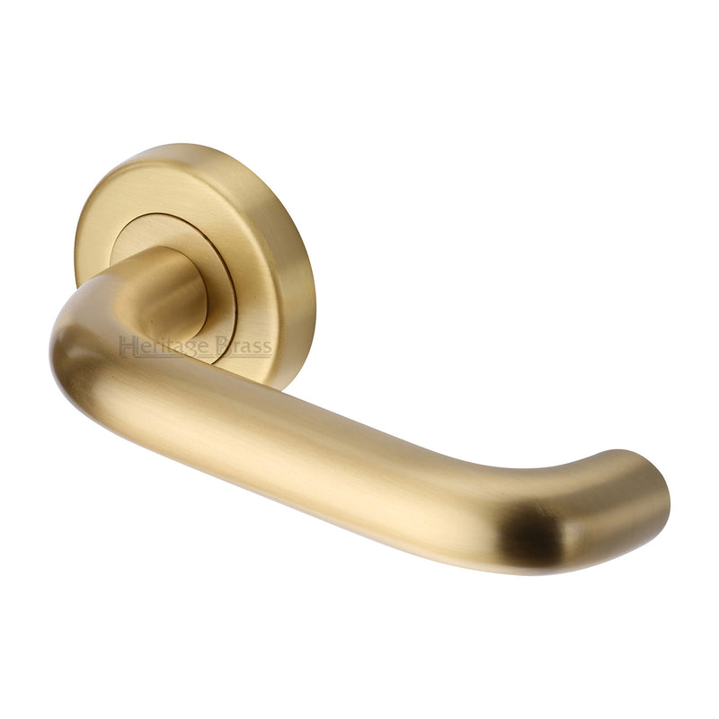 Heritage Brass Harmony Door Handle on Round Rose
