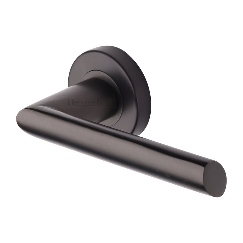 Heritage Brass Mercury Door Handle on Round Rose