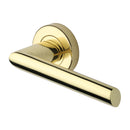 Heritage Brass Mercury Door Handle on Round Rose
