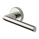 Heritage Brass Mercury Door Handle on Round Rose