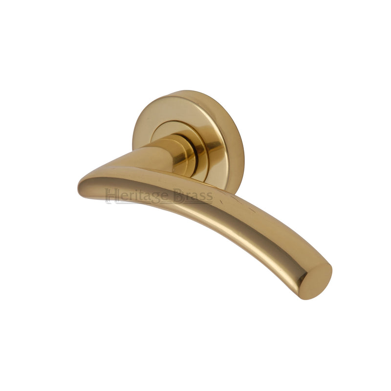 Heritage Brass Centaur Door Handle on Round Rose