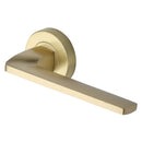 Heritage Brass Metro Angled Door Handle on Round Rose
