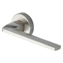 Heritage Brass Metro Angled Door Handle on Round Rose
