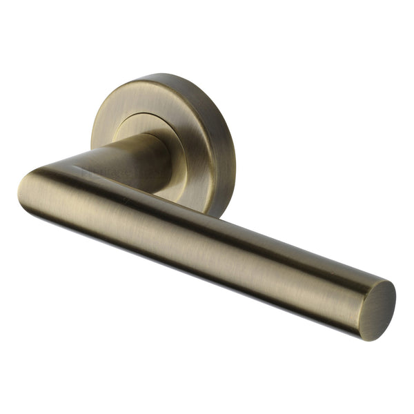 Heritage Brass Athena Door Handle on Round Rose