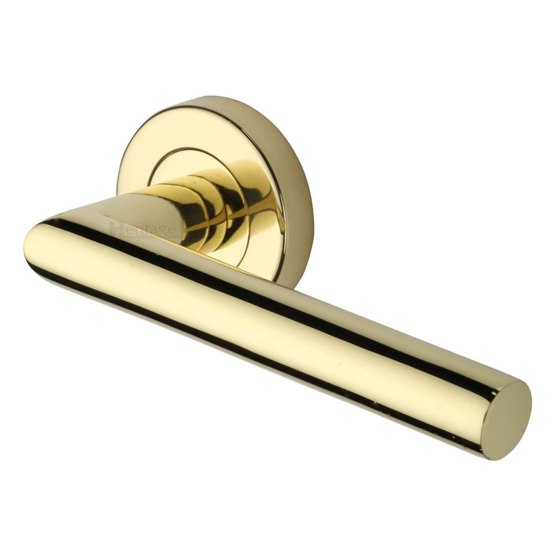 Heritage Brass Athena Door Handle on Round Rose