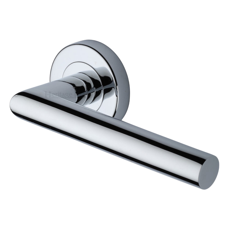Heritage Brass Athena Door Handle on Round Rose