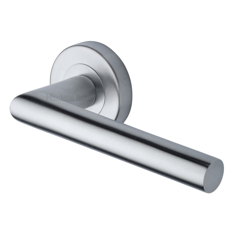 Heritage Brass Athena Door Handle on Round Rose