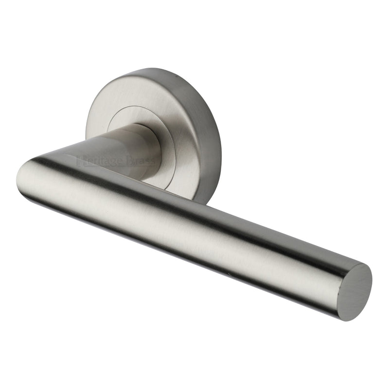 Heritage Brass Athena Door Handle on Round Rose