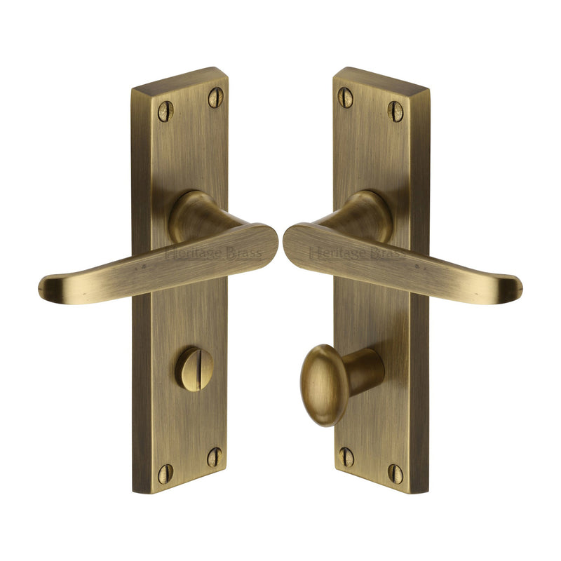 Heritage Brass Victoria Door Handle on Plate