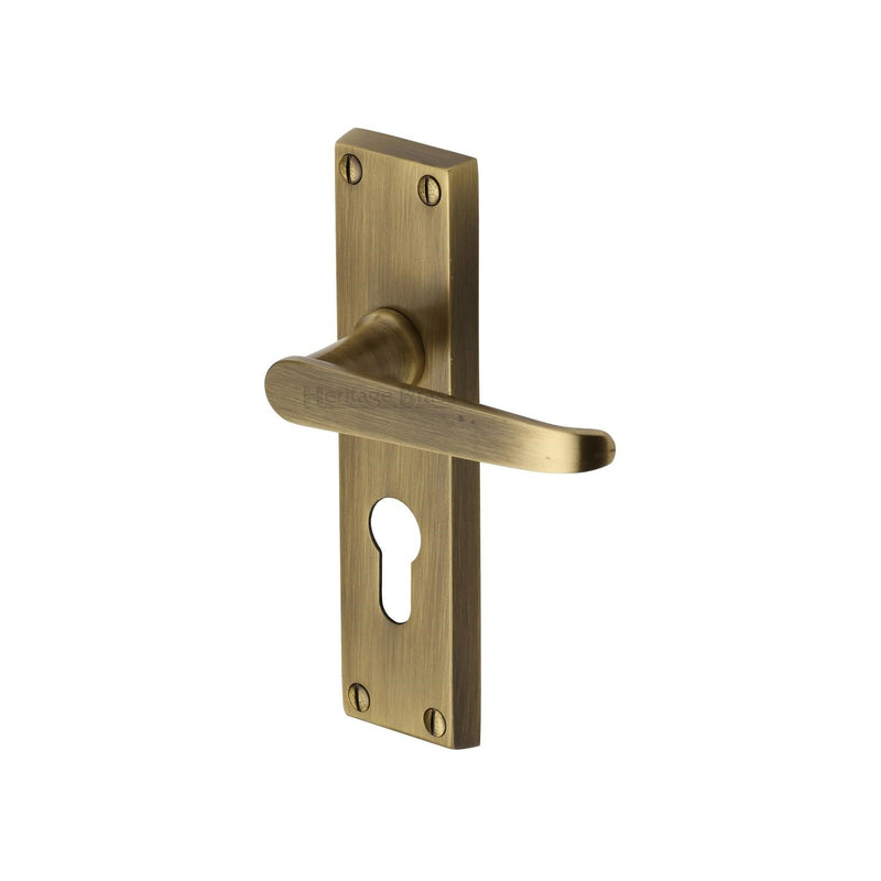 Heritage Brass Victoria Door Handle on Plate