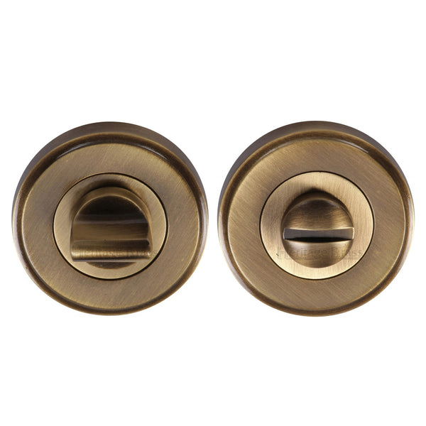 Heritage Brass Round Bathroom Turn & Release - V4045