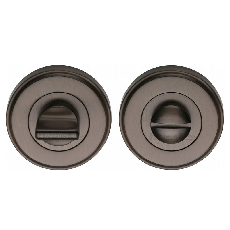 Heritage Brass Round Bathroom Turn & Release - V4045
