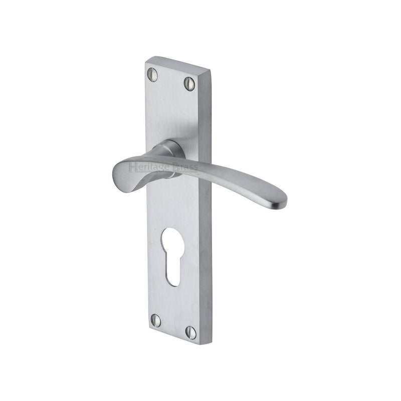 Heritage Brass Sophia Door Handle on Plate