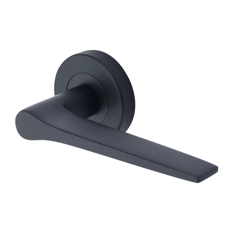 Heritage Brass Gio Door Handle on Round Rose
