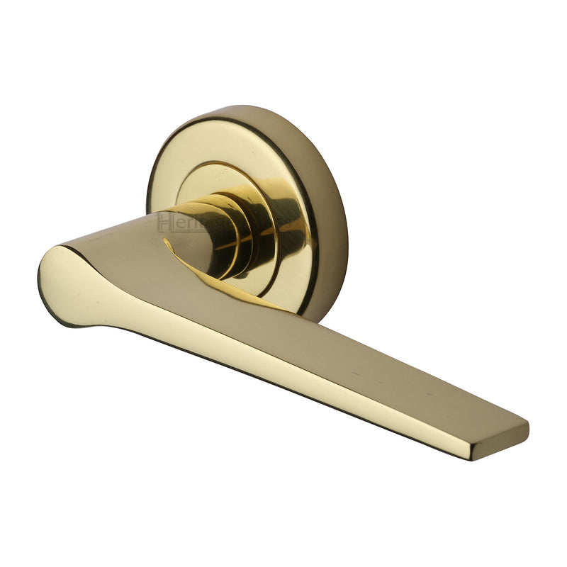 Heritage Brass Gio Door Handle on Round Rose