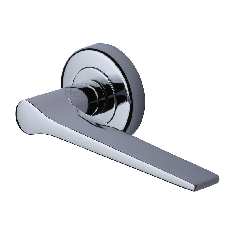 Heritage Brass Gio Door Handle on Round Rose