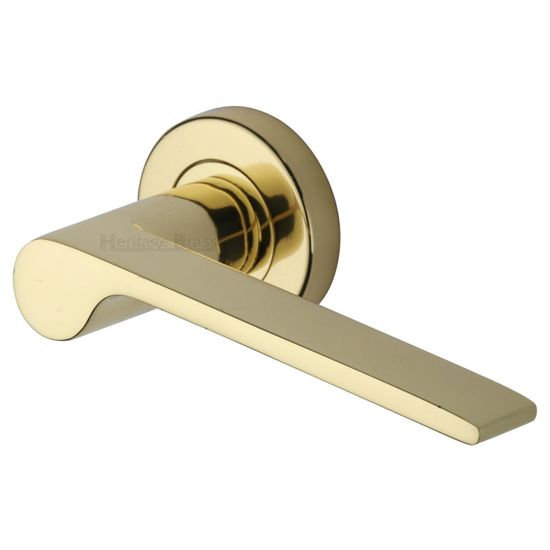 Heritage Brass Julia Door Handle on Round Rose