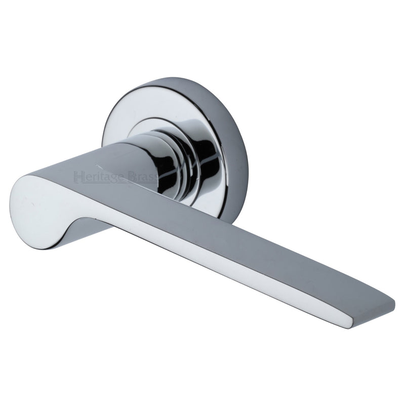 Heritage Brass Julia Door Handle on Round Rose