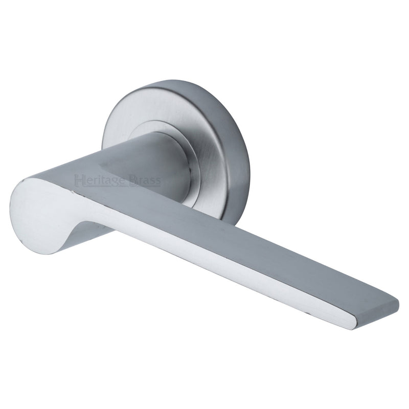 Heritage Brass Julia Door Handle on Round Rose