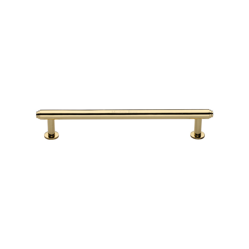 Heritage Brass Step Cabinet Pull Handle with Rose