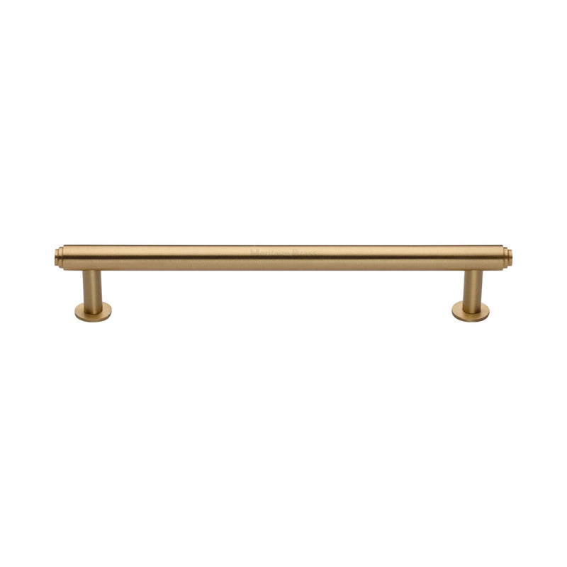 Heritage Brass Step Cabinet Pull Handle with Rose
