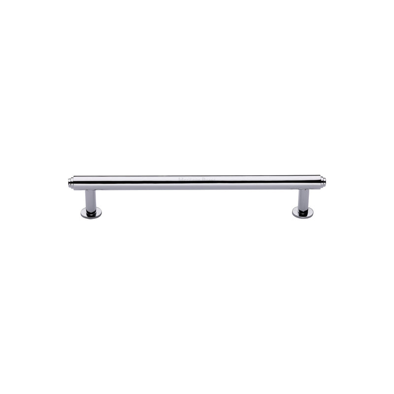 Heritage Brass Step Cabinet Pull Handle with Rose