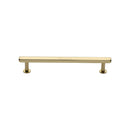 Heritage Brass Hexagon Cabinet Pull Handle with Rose
