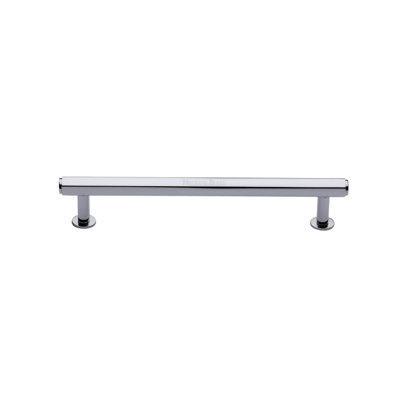 Heritage Brass Hexagon Cabinet Pull Handle with Rose