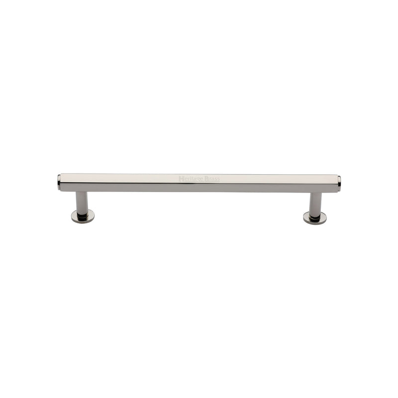 Heritage Brass Hexagon Cabinet Pull Handle with Rose