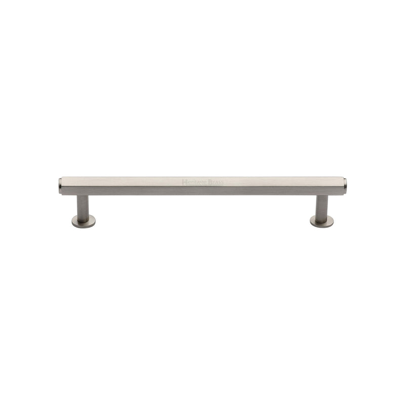 Heritage Brass Hexagon Cabinet Pull Handle with Rose