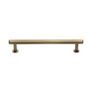 Heritage Brass Hexagon Cabinet Pull Handle with Rose